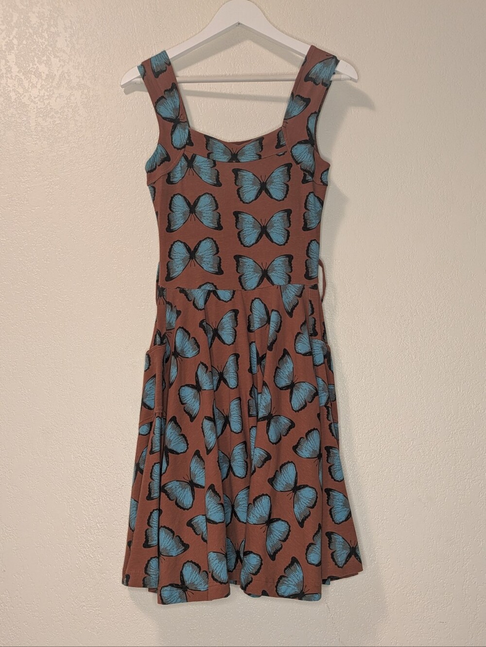 Effie's Heart Dress Brown And Teal Size Small